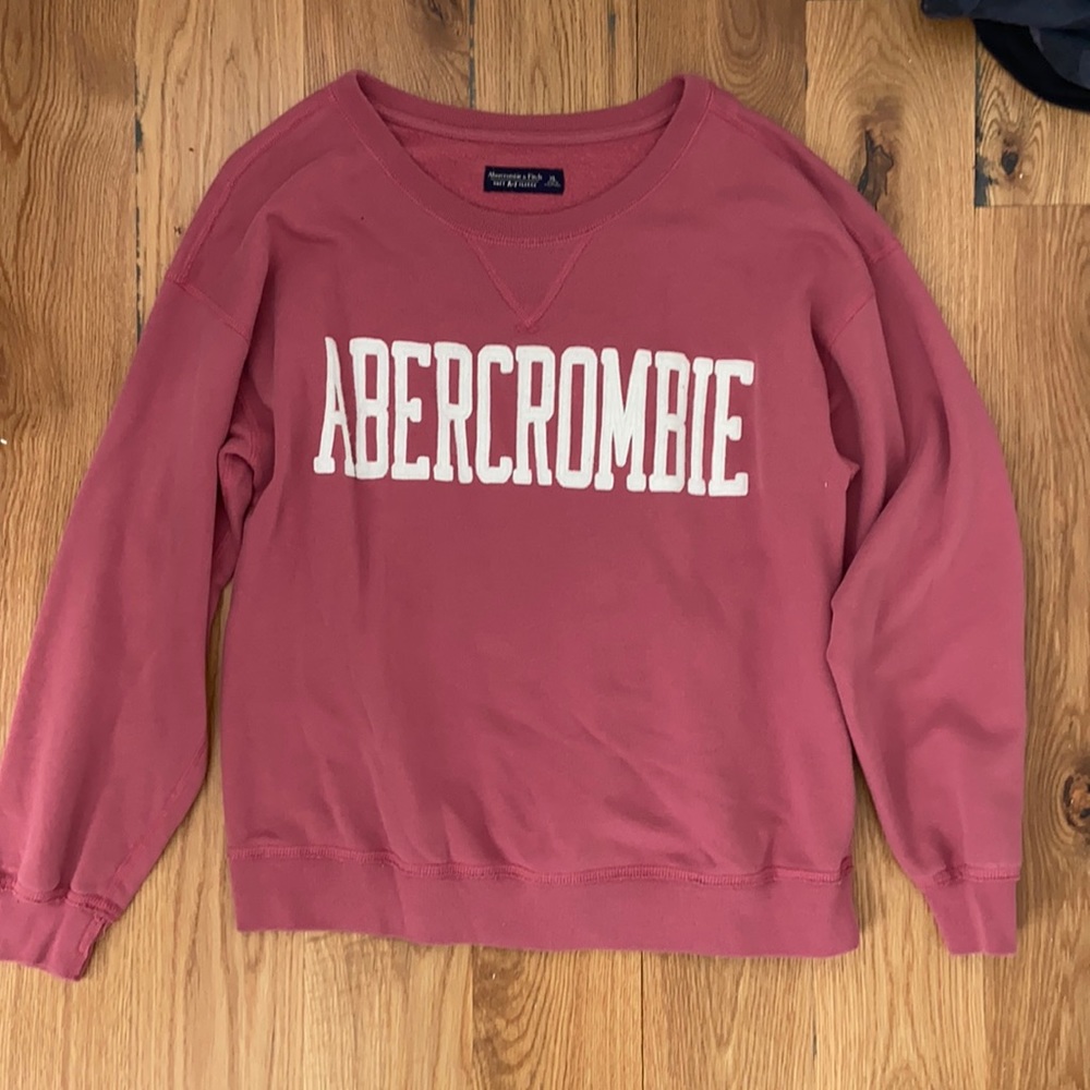 pink abercrombie crewneck